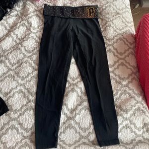 Black VS Leggings PINK yoga